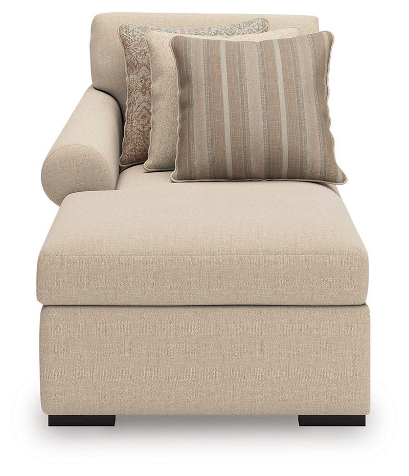 LadyMae Twill Left-Arm Facing Corner Chaise - 5940416