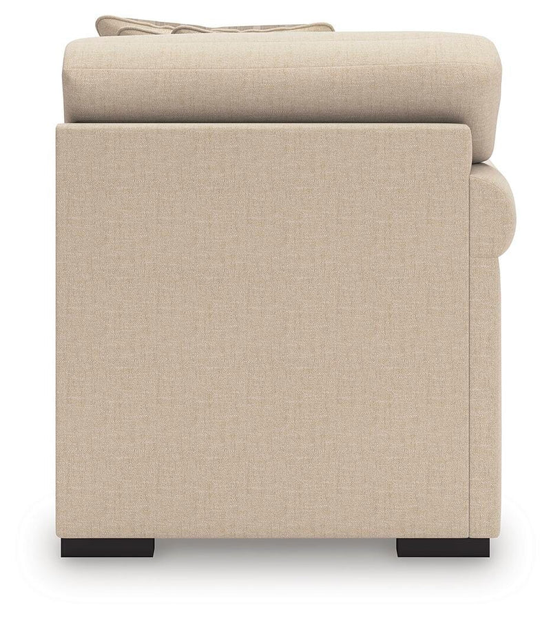 LadyMae Twill Left-Arm Facing Corner Chaise - 5940416