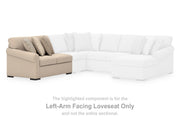 LadyMae Twill Left-Arm Facing Loveseat - 5940455
