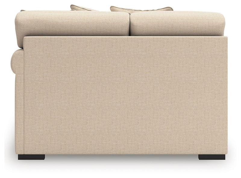 LadyMae Twill Right-Arm Facing Loveseat - 5940456