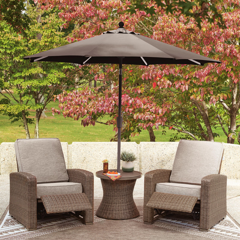 Laguna Heights 2 Outdoor Recliners and End Table in Beige - PKG025318