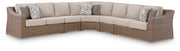 Laguna Heights Beige 5-Piece Outdoor Sectional - PCP790P3