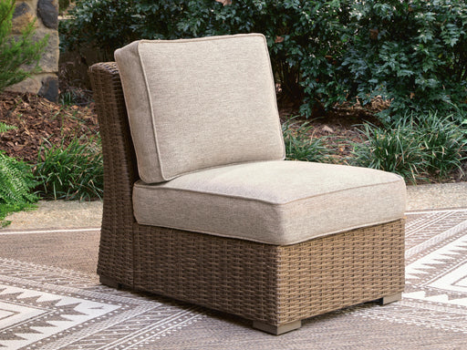 Laguna Heights Beige Outdoor Armless Chair with Cushion - PCP790-846