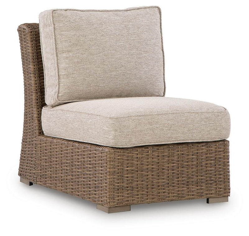Laguna Heights Beige Outdoor Armless Chair with Cushion - PCP790-846