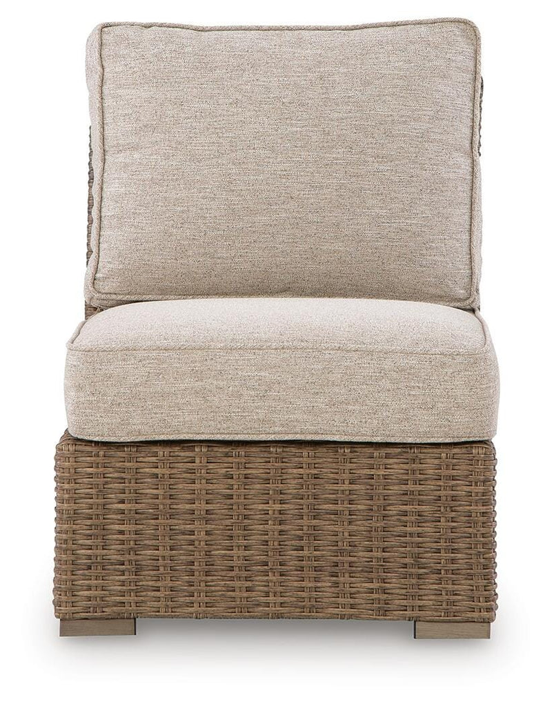 Laguna Heights Beige Outdoor Armless Chair with Cushion - PCP790-846