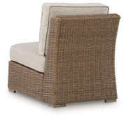Laguna Heights Beige Outdoor Armless Chair with Cushion - PCP790-846