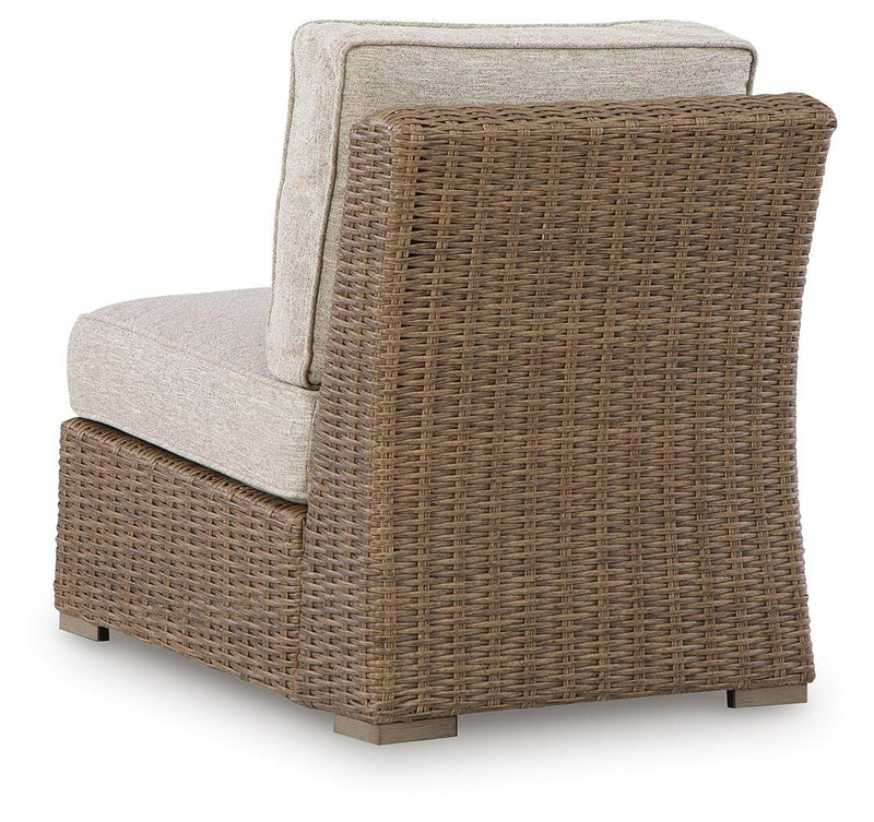 Laguna Heights Beige Outdoor Armless Chair with Cushion - PCP790-846