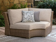 Laguna Heights Beige Outdoor Curved Corner Chair with Cushion - PCP790-851