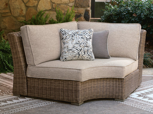 Laguna Heights Beige Outdoor Curved Corner Chair with Cushion - PCP790-851