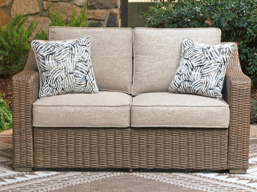 Laguna Heights Beige Outdoor Loveseat with Cushion - PCP790-835
