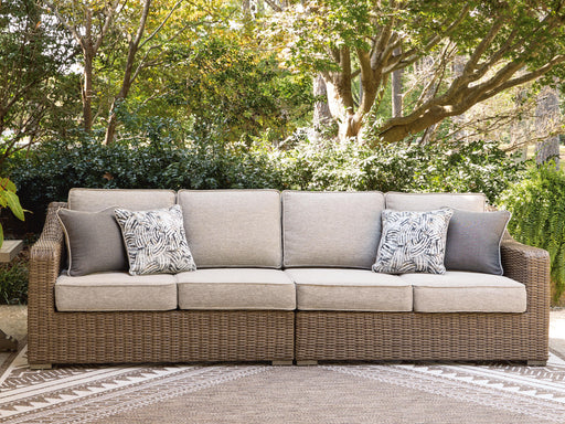 Laguna Heights Beige Outdoor Right and Left-arm Facing Loveseat with Cushion (Set of 2) - PCP790-854
