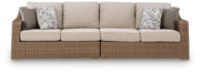 Laguna Heights Beige Outdoor Right and Left-arm Facing Loveseat with Cushion (Set of 2) - PCP790-854