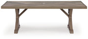 Laguna Heights Outdoor Dining Table and 4 Chairs and Bench in Beige - PKG024602