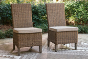 Laguna Heights Outdoor Dining Table and 4 Chairs and Bench in Beige - PKG024602