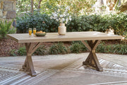 Laguna Heights Outdoor Dining Table and 4 Chairs and Bench in Beige - PKG024602