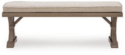 Laguna Heights Outdoor Dining Table and 4 Chairs and Bench in Beige - PKG024602