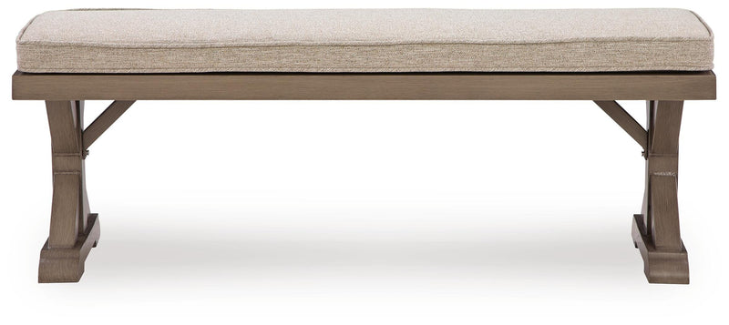 Laguna Heights Outdoor Dining Table and 4 Chairs and Bench in Beige - PKG024602