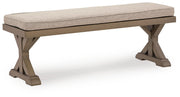 Laguna Heights Outdoor Dining Table and 4 Chairs and Bench in Beige - PKG024602