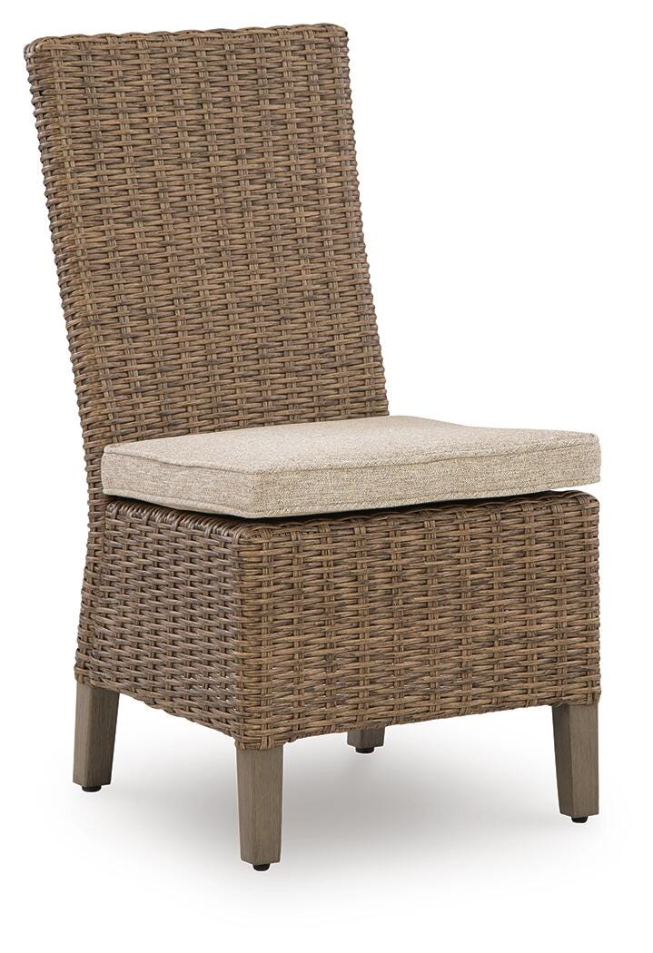 Laguna Heights Outdoor Dining Table and 4 Chairs and Bench in Beige - PKG024602