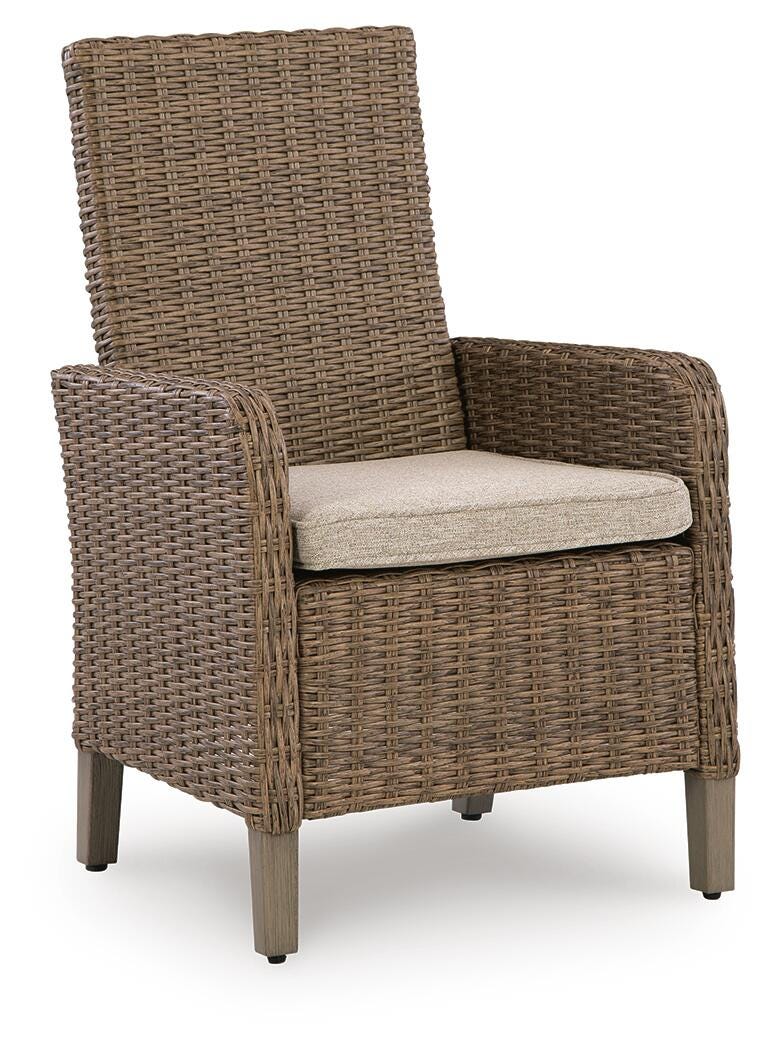 Laguna Heights Outdoor Dining Table and 4 Chairs and Bench in Beige - PKG024602
