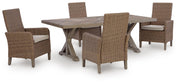 Laguna Heights Outdoor Dining Table and 4 Chairs in Beige - PKG024600