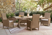 Laguna Heights Outdoor Dining Table and 4 Chairs in Beige - PKG024600