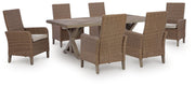 Laguna Heights Outdoor Dining Table and 6 Chairs in Beige - PKG024598