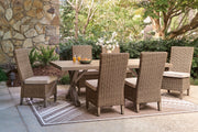 Laguna Heights Outdoor Dining Table and 6 Chairs in Beige - PKG024599