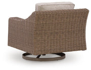 Laguna Heights Outdoor Sofa and 2 Chairs with Coffee Table in Beige - PKG024607