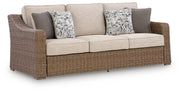 Laguna Heights Outdoor Sofa and 2 Chairs with Coffee Table in Beige - PKG024607