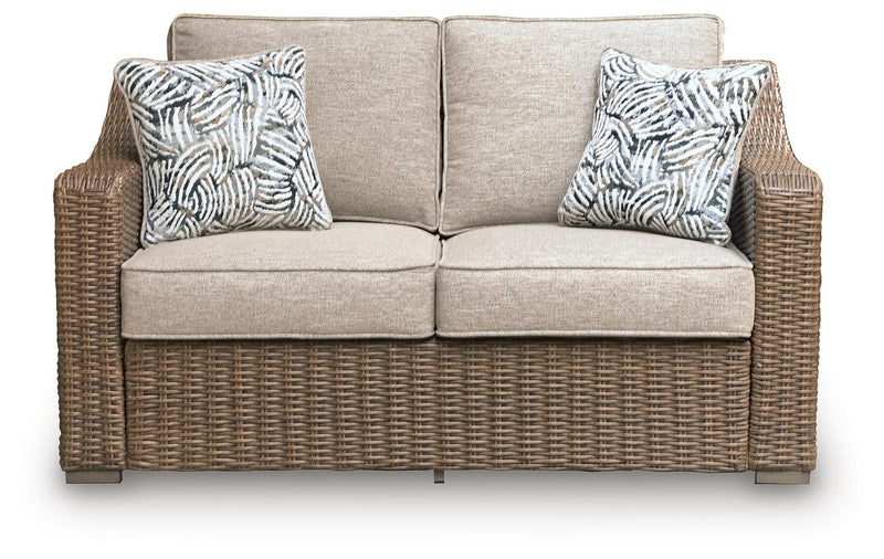Laguna Heights Outdoor Sofa and Loveseat in Beige - PKG024604