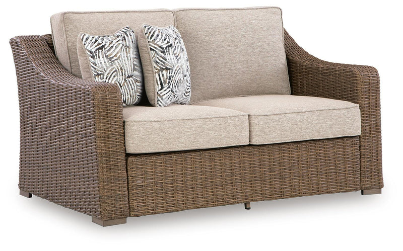 Laguna Heights Outdoor Sofa and Loveseat in Beige - PKG024604