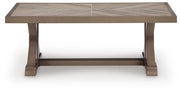Laguna Heights Outdoor Sofa and Loveseat with Coffee Table in Beige - PKG024605