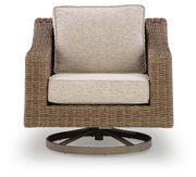 Laguna Heights Outdoor Sofa with 2 Lounge Chairs in Beige - PKG024606