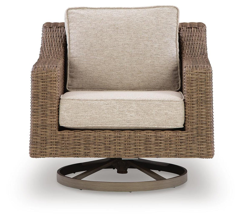 Laguna Heights Outdoor Sofa with 2 Lounge Chairs in Beige - PKG024606