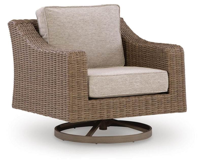 Laguna Heights Outdoor Sofa with 2 Lounge Chairs in Beige - PKG024606