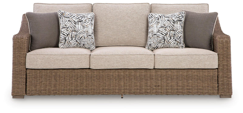 Laguna Heights Outdoor Sofa with 2 Lounge Chairs in Beige - PKG024606