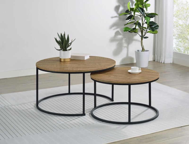 Lainey 2-piece Round Nesting Coffee Table Mango - 736030