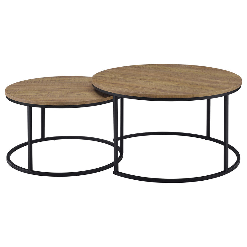 Lainey 2-piece Round Nesting Coffee Table Mango - 736030
