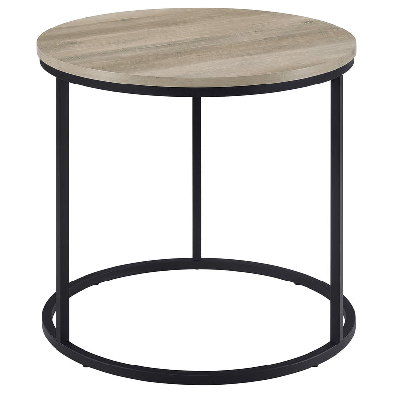 Lainey Round Occasional Side End Table Distressed Pine - 736047