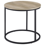 Lainey Round Occasional Side End Table Distressed Pine - 736047