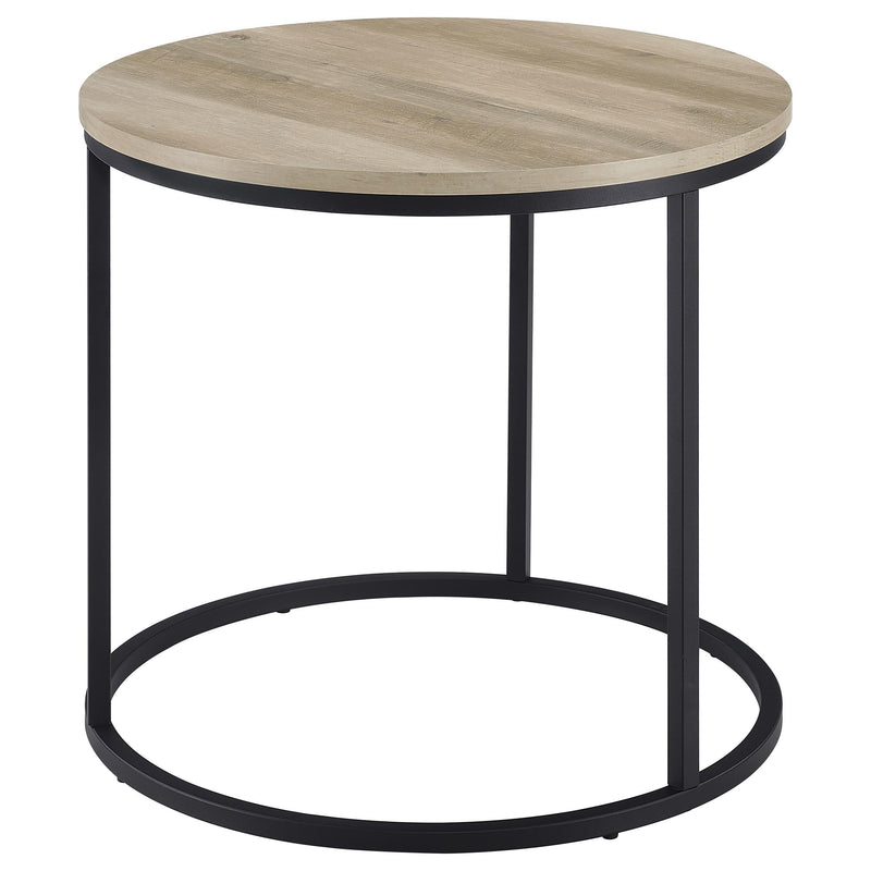 Lainey Round Occasional Side End Table Distressed Pine - 736047