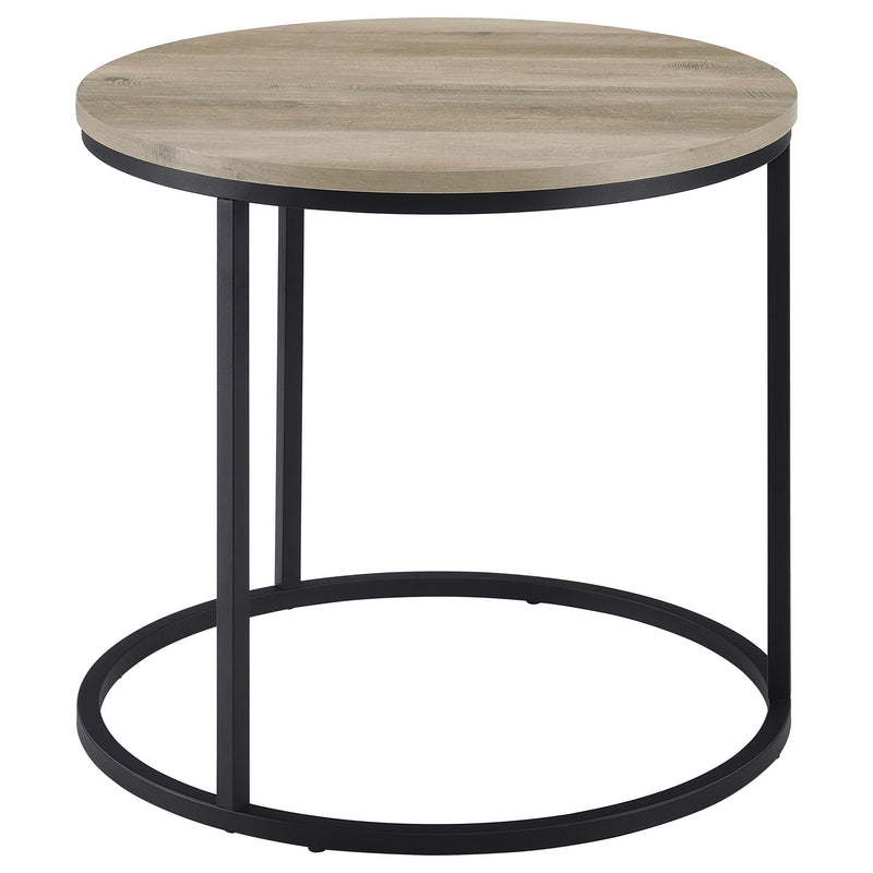 Lainey Round Occasional Side End Table Distressed Pine - 736047
