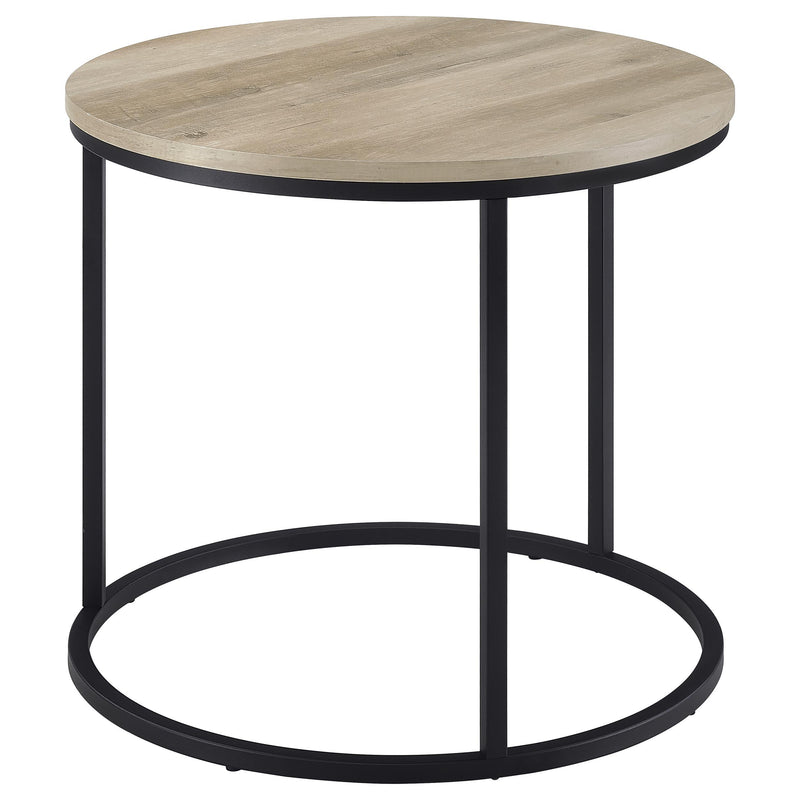 Lainey Round Occasional Side End Table Distressed Pine - 736047