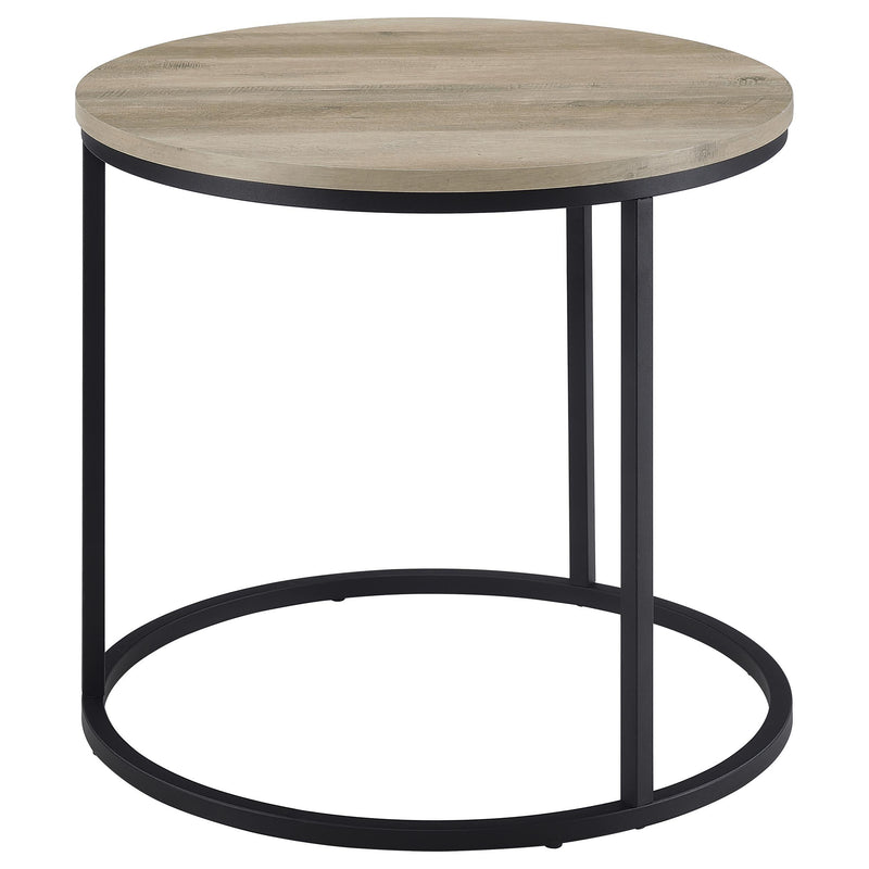Lainey Round Occasional Side End Table Distressed Pine - 736047