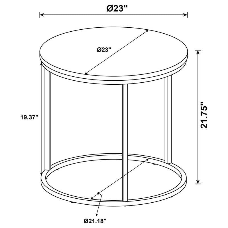 Lainey Round Occasional Side End Table Mango - 736037
