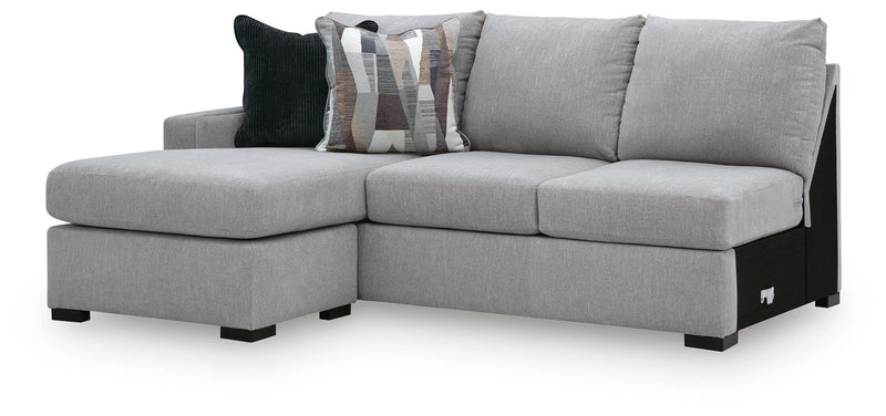 Lakepoint Nickel Left-Arm Facing Sofa Chaise - 6680402