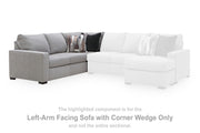 Lakepoint Nickel Left-Arm Facing Sofa with Corner Wedge - 6680448