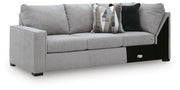 Lakepoint Nickel Left-Arm Facing Sofa with Corner Wedge - 6680448