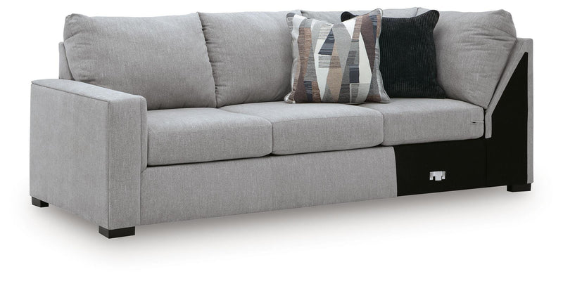 Lakepoint Nickel Left-Arm Facing Sofa with Corner Wedge - 6680448